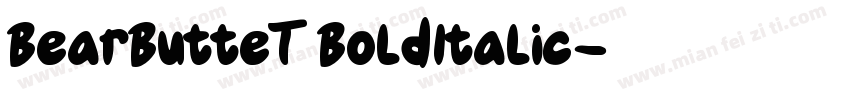BearButteT BoldItalic字体转换